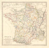 FRANCE IN PROVINCES. Shows provinces <1790. Original hand colour. SDUK 1845 map