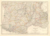 FRANCE STH. Aquitaine Pyrénées Provence Languedoc Rhône Auvergne. SDUK 1845 map