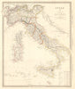 ITALY general map. Sicily Sardinia Corsica. Includes Savoie & Nice. SDUK 1845