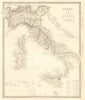 ITALY general map. Sicily Sardinia Corsica. Includes Savoie & Nice. SDUK 1845