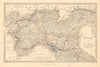ITALY Sardinian States Venetian Lombardy Parma Modena Bolognese. SDUK 1845 map