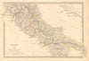 ITALY SOUTH. Naples Stato Pontifico Toscana. Original hand colour. SDUK 1845 map