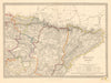SPAIN NORTH EAST. Cataluna Aragon Soria Navarra Bizcaya Guipozcoa. SDUK 1845 map