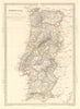 PORTUGAL. Provinces. Algarve Alentejo Estremadura Beira etc. SDUK 1845 old map