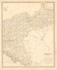 EASTERN GERMANY. Prussian States. Silesia Pomerania Deutschland. SDUK 1845 map