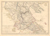 ANCIENT GREECE. Epirus Euboea Aetolia Thessalia Macedonia. SDUK 1845 old map