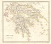 GREECE. United States of the Ionian Islands. Peloponnese Cyclades. SDUK 1845 map