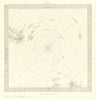 SOUTH POLE ANTARCTIC. Gnomonic Projection. To 45˚ S Latitude. SDUK 1846 map