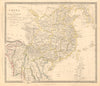 CHINA & BIRMAN EMPIRE. Burma Cochinchina Siam Thailand Korea. SDUK 1846 map