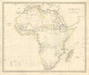 AFRICA. Map pre-dating much exploration. Mountains of Kong. SDUK 1846 old