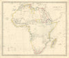 AFRICA. Map pre-dating much exploration. Mountains of Kong. SDUK 1846 old