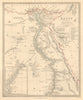 EGYPT. Nile valley. Ancient sites. Original outline colour. SDUK 1846 old map