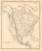 NORTH AMERICA. Texas Republic. Mexican California. Russian America SDUK 1846 map
