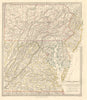 USA. Pennsylvania New Jersey Maryland Delaware DC Virginia. SDUK 1846 old map