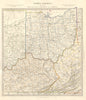 USA. Ohio with parts of Kentucky, Virginia & Indiana. Counties. SDUK 1846 map
