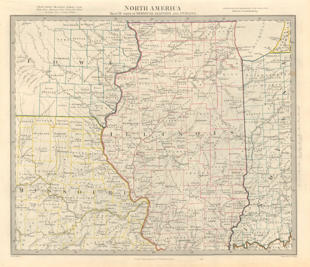 USA MIDWEST. Missouri Illinois Indiana Iowa. Chicago St Louis. SDUK 1846 map