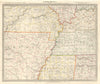 USA. Arkansas Tennessee. MO MS IL IN KY AL. Mississippi River. SDUK 1846 map