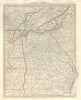 USA. Alabama Georgia Tennessee. Appalachian Mountains. SDUK 1846 old map