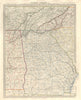 USA. Alabama Georgia Tennessee. Appalachian Mountains. SDUK 1846 old map
