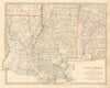US GULF COAST. Louisiana Mississippi Alabama Florida panhandle. SDUK 1846 map