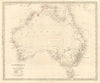 AUSTRALIA IN 1846. Shows dates colonies established. Population. SDUK 1846 map