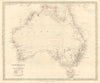 AUSTRALIA IN 1846. Shows dates colonies established. Population. SDUK 1846 map
