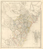 NEW SOUTH WALES based on Cunningham routes. SYDNEY city plan. SDUK 1846 map