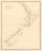 The Islands of NEW ZEALAND. Tavai Poenammoo Eaheinomauwe. SDUK 1846 old map