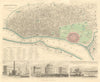CALCUTTA KOLKATA antique town city map plan. Govt House Esplanade Row. SDUK 1847