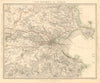 IRELAND. The environs of Dublin. Original hand colour. SDUK 1847 old map