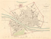 FLORENCE FIRENZE. Antique town city map plan. Key buildings profiles. SDUK 1847
