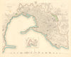 GENOVA GENOA GÊNES GÈNES. Antique town city map plan. Inset outworks. SDUK 1847