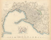 GENOVA GENOA GÊNES GÈNES. Antique town city map plan. Inset outworks. SDUK 1847