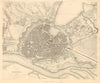 HAMBURG. Antique town city map plan. SDUK 1847 old chart