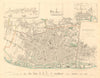 LIVERPOOL antique town city map. Inset 1650 view/1729 plan. Buildings. SDUK 1847