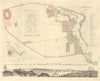 POMPEII antique town city map & panorama. Domus Pansae; Bay of Naples. SDUK 1847
