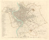 ROME ROMA. Antique town city map plan. Original hand colouring. SDUK 1847
