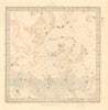 ASTRONOMY CELESTIAL. Star map. Star chart, V. North Pole. SDUK 1847 old