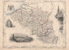 BELGIUM & Luxembourg. Antwerp Waterloo. No fold Trimmed. TALLIS/RAPKIN c1851 map