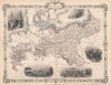 PRUSSIA. Views of Berlin, Brandenburg gate &c.Poland. TALLIS/RAPKIN c1851 map