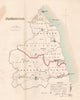Northumberland county map. Divisions electoral boroughs. REFORM ACT. DAWSON 1832