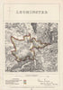 LEOMINSTER borough/town plan. BOUNDARY COMMISSION. Herefordshire. JAMES 1868 map