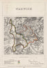 WARWICK & LEAMINGTON PRIORS/SPA town plan. BOUNDARY COMMISSION. JAMES 1868 map