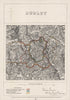 DUDLEY borough/town plan. BOUNDARY COMMISSION. Worcestershire. JAMES 1868 map