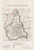 BOLTON-LE-MOORS town plan. BOUNDARY COMMISSION. Lancashire. JAMES 1868 old map