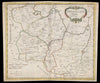 Huntingdonshire.'HUNTINGTON SHIRE' by ROBERT MORDEN. Coloured 1722 old map