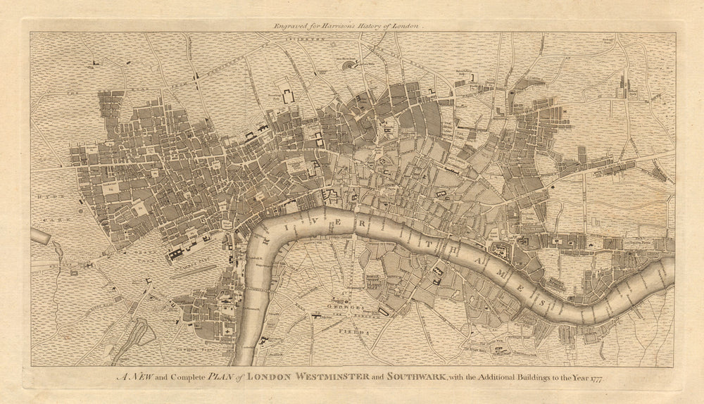 "A new and complete plan of London, Westminster & Southwark…". HARRISON 1776 map