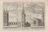 WREN CHURCHES St Mary Aldermary. St Mary-le-Bow. St Mildred's, Bread St 1776