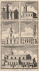 LONDON CHURCHES St John Smith Square Benet Martin Ludgate Bride Dunstan 1776