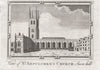 St Sepulchre-without-Newgate, Snowhill. Holborn Viaduct. HARRISON 1776 print